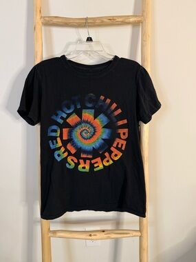 Red Hot Chili Peppers Black Tie-Dye Logo Tee